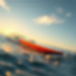 Electric surfboard gliding over water