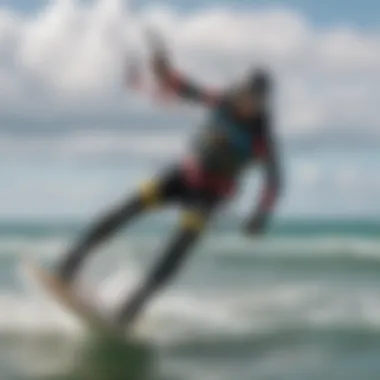 A vibrant kitesurfing scene showcasing beginner-friendly equipment