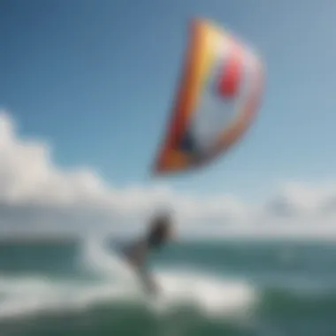 Cabrinha FX kite soaring in the sky