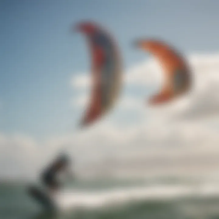 Group of kites at a kiteboarding event featuring Cabrinha FX