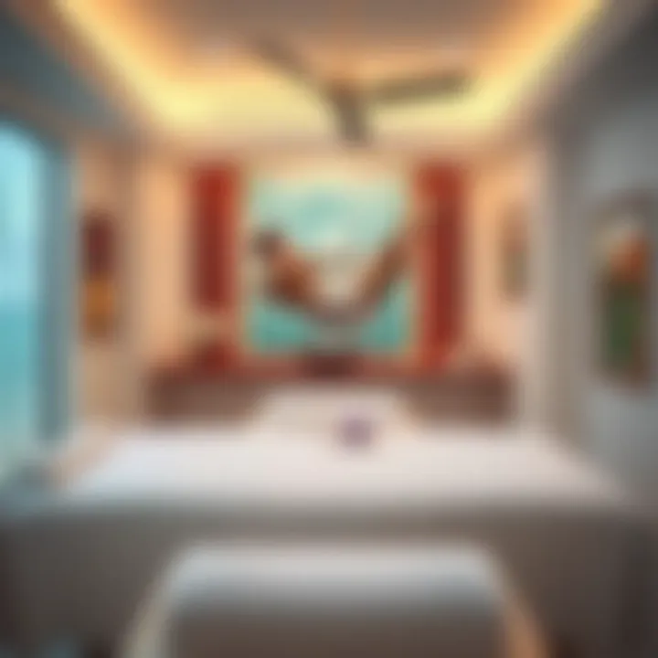 Serene spa treatment room at the resort