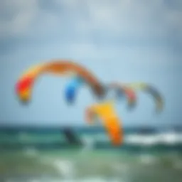 Variety of kite types for different wind conditions