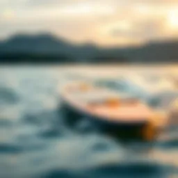 Electric hydrofoil surfboard gliding over water
