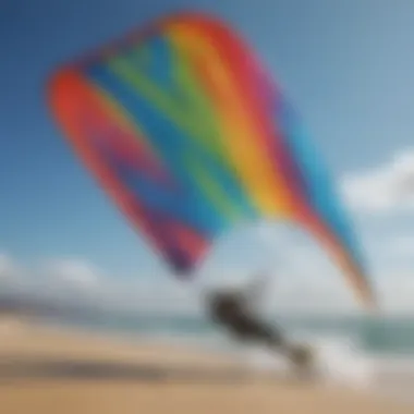 Close-up of innovative design features of Eleveight kites