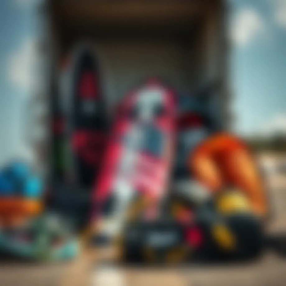 Kiteboard and gear ready for international travel