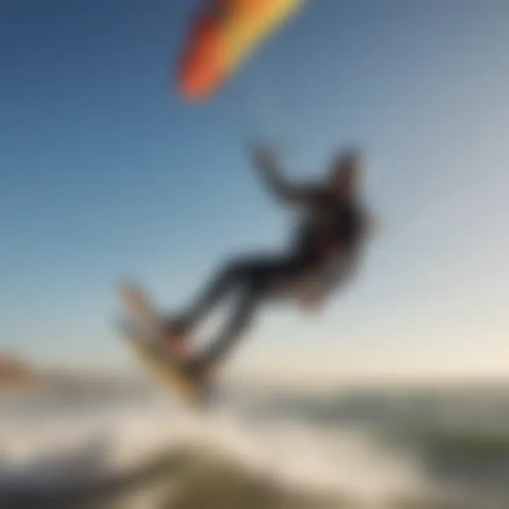 Kite surfers harnessing the wind along the Southern California coastline