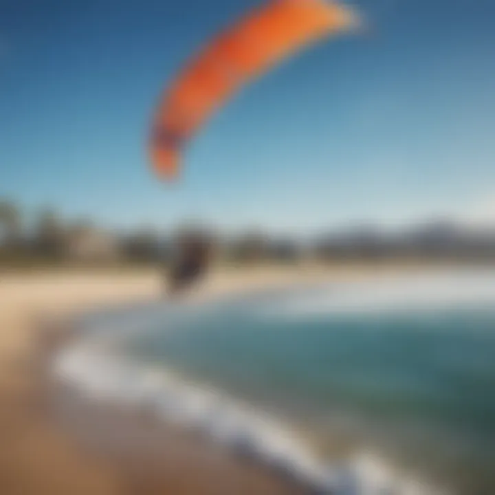 A group of kite surfers sharing tips and experiences on the beach