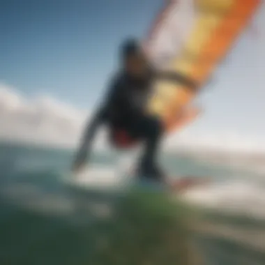 Close-up of kiteboarding gear suitable for varying tidal conditions