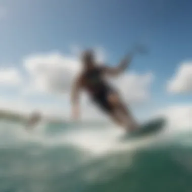 A group of kiteboarders enjoying the exhilarating Caribbean waters