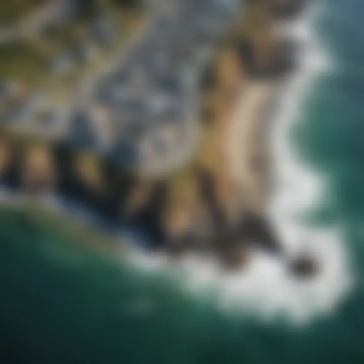 Aerial view of the stunning Bodega Bay coastline