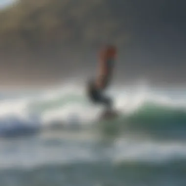 Kiteboarders enjoying the waves at Bodega Bay