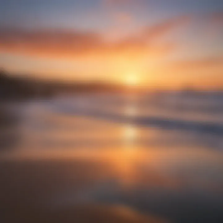 Serene sunset over a Bodega Bay beach