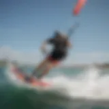 Cabrinha Cutlass kite in action on the water