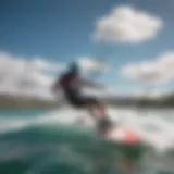 Vibrant kite surfing action on the shores of Maui