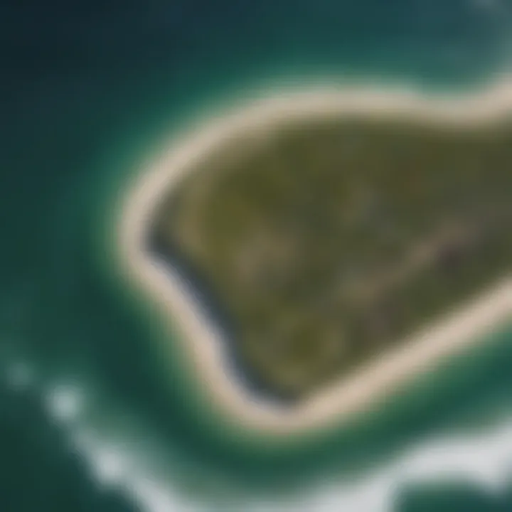 Aerial view capturing the unique coastal contours of the Gulf of Mexico