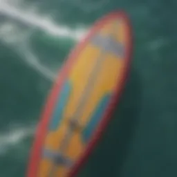 Detailed view of a foil board surfboard showcasing its unique structure