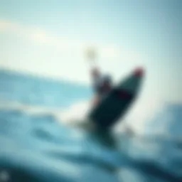 A sleek SUP foil board gliding over water
