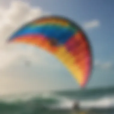 A close-up view of a blank kite showcasing its fabric texture and design options.