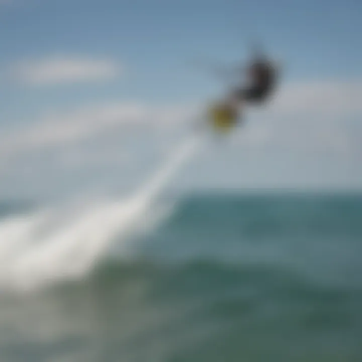 A skilled practitioner demonstrating advanced kiteboarding techniques