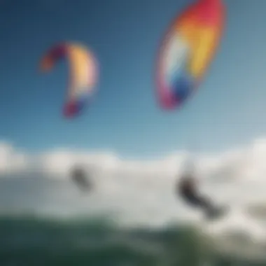 Strategic maneuvers displayed by kiteboarding competitors