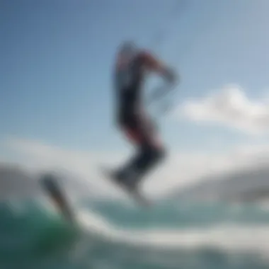 Kiteboarder using a wetsuit hanger dryer