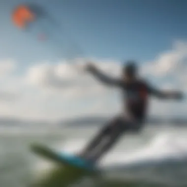 Detailed view of Waydoo kiteboarding equipment showcasing unique features