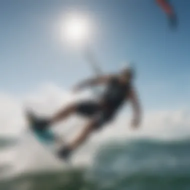 Kiteboarder enjoying the waves powered by Waydoo technology