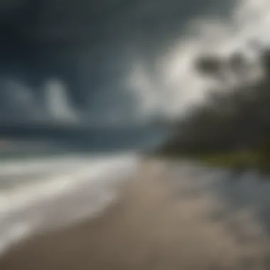 A storm approaching Jekyll Island's coastline