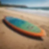 High-quality kite surf board displayed on the beach