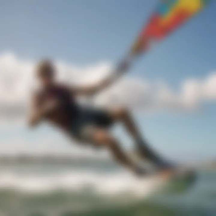 A satisfied kiteboarder enjoying a session with a second-hand kite.