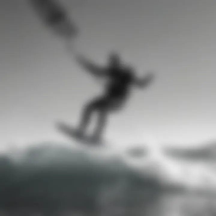 Kiteboarder mastering a jump with Duotone kite