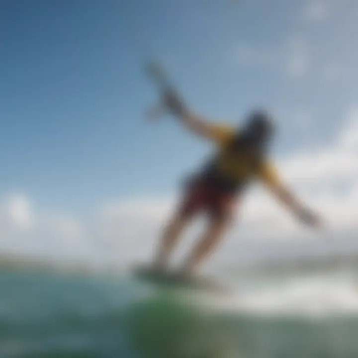 An instructional session for new kiteboarders in action.