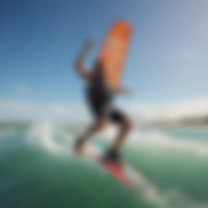 A vibrant kitesurfing community enjoying the waves