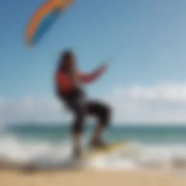 Instructor demonstrating kite control techniques