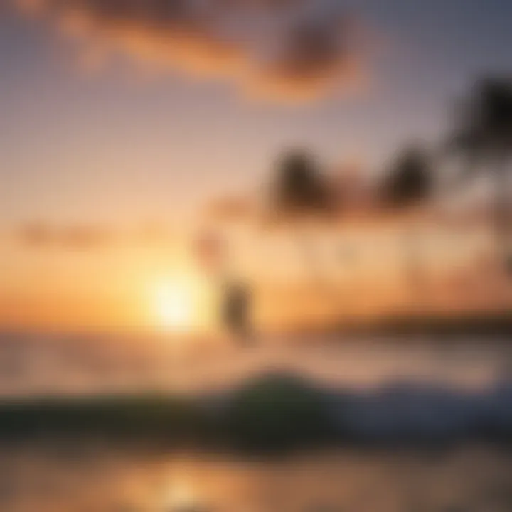 Scenic view of Miami's coastline at sunset