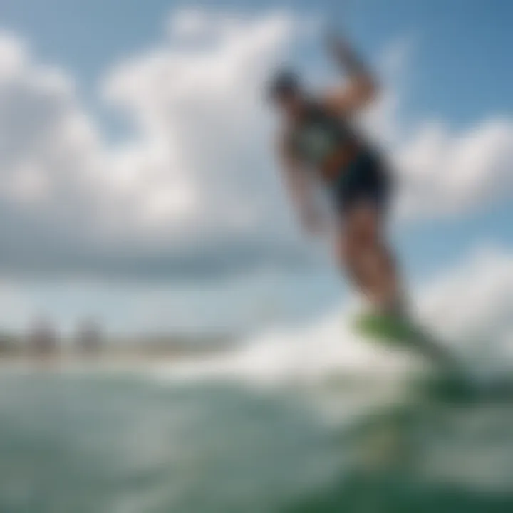 Participants enjoying a kiteboarding lesson