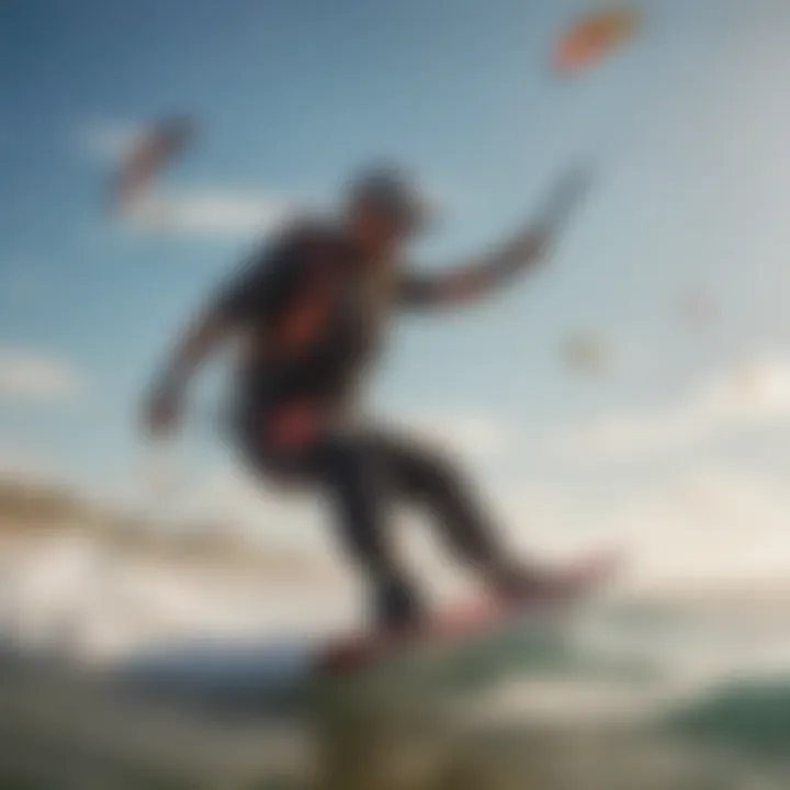 Colorful kites soaring over a vibrant beach