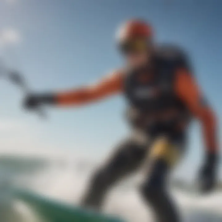 Safety gear and tips for kiteboarders focusing on compact rides