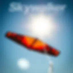 A vibrant Skywalker kite soaring against a clear blue sky