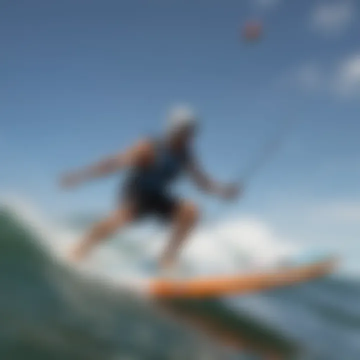 Surfer performing a dynamic maneuver on a Slingshot surfboard