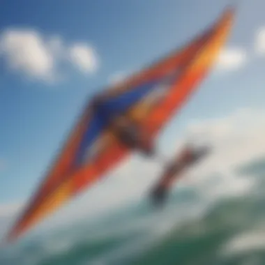 A close-up of the sonic kite showcasing its innovative design and vibrant colors