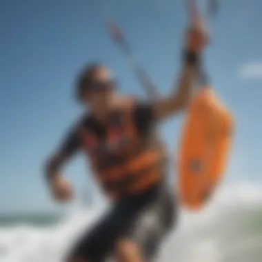 Kiteboarders enjoying enhanced performance with life vests