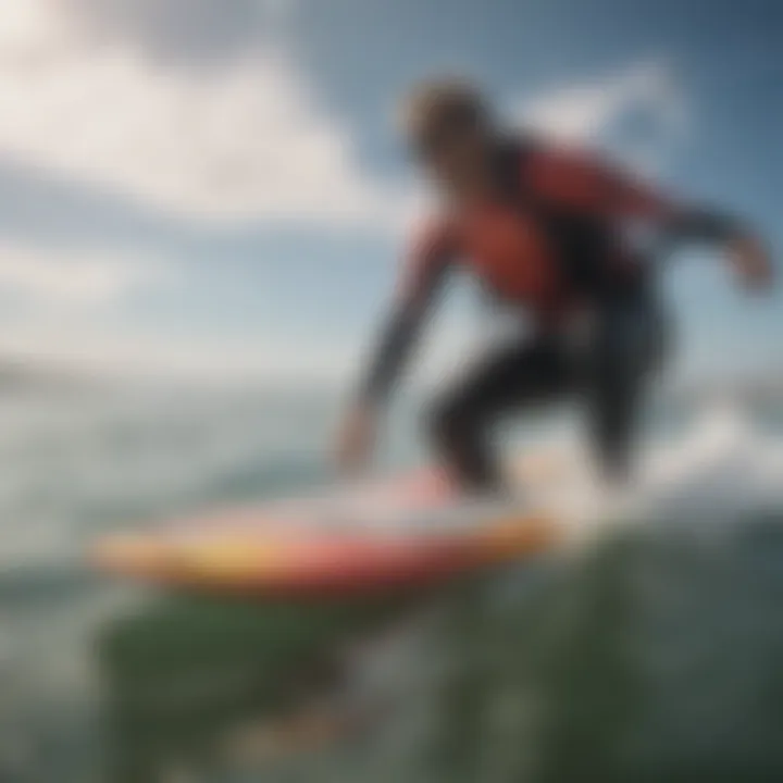 Surfboard securely stored in a padded boardbag