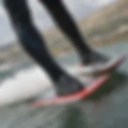 Close-up of wetsuit materials showcasing insulation layers