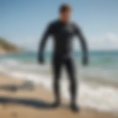 Proper care techniques for maintaining wetsuits laid out