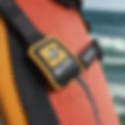Close-up of high-quality surf strap material