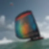 Weather radar display for kiteboarding conditions