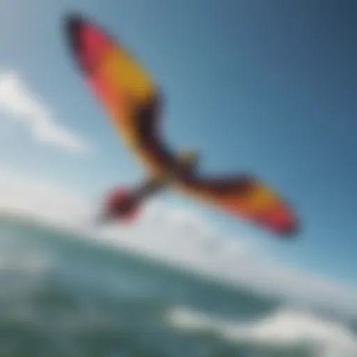 Vibrant kiteboarding wings soaring through the skies